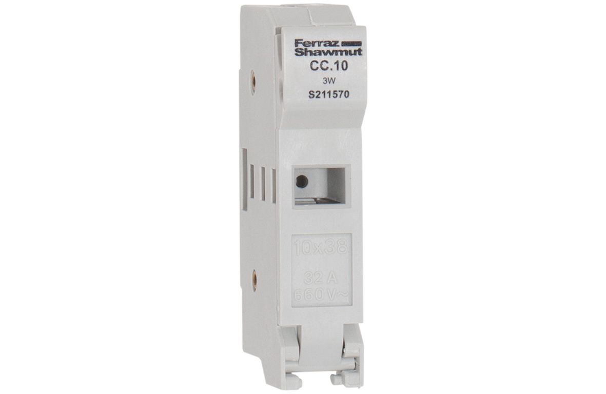 S211570 - CC10 compact fuse holder, IEC, 1P, 10x38, DIN panel mounting
